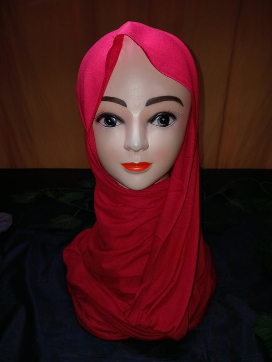Jersey pinless scarf Red