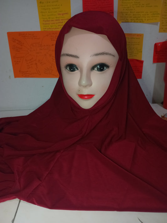 Shoulder length burka red